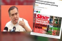 Laporan Sinar Harian dan Anthony Loke (kiri)