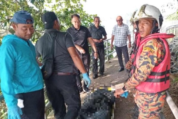 Mayat lelaki dipercayai warga asing diserahkan kepada polis untuk siasatan lanjut.