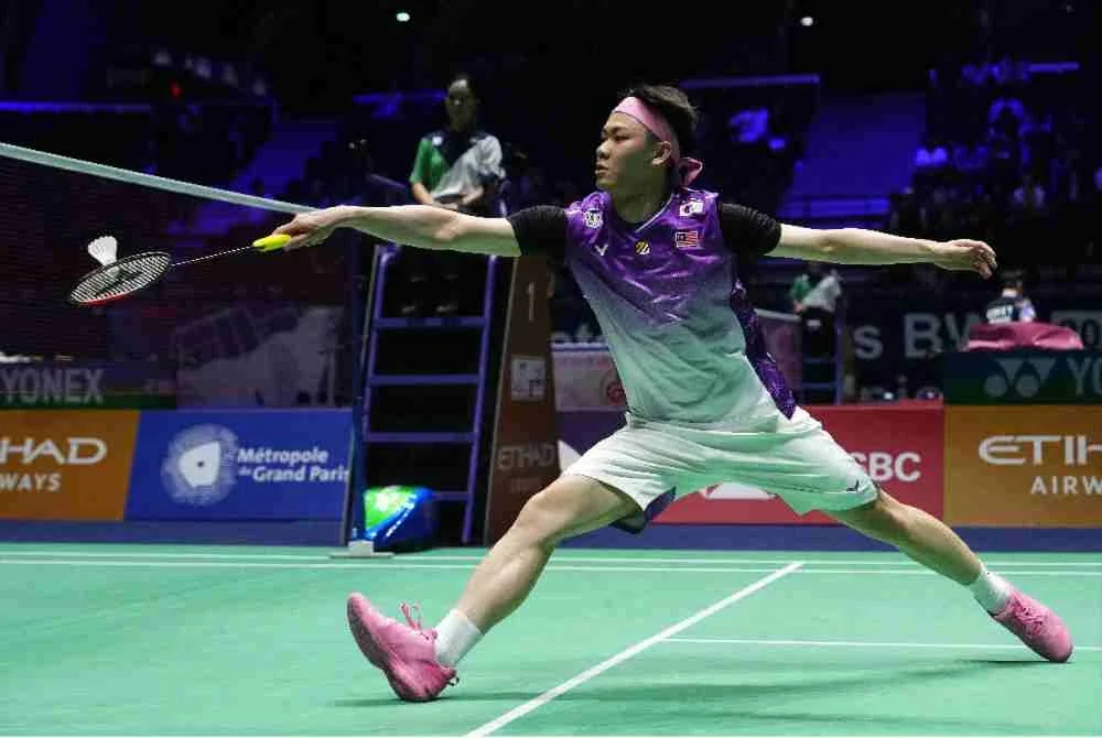 Aksi Zii Jia ketika menentang pemain Korea Selatan, Jin Hyeok Jeon semasa Kejohanan Dunia di Paris, Perancis pada Ogos lalu. Foto: AFP