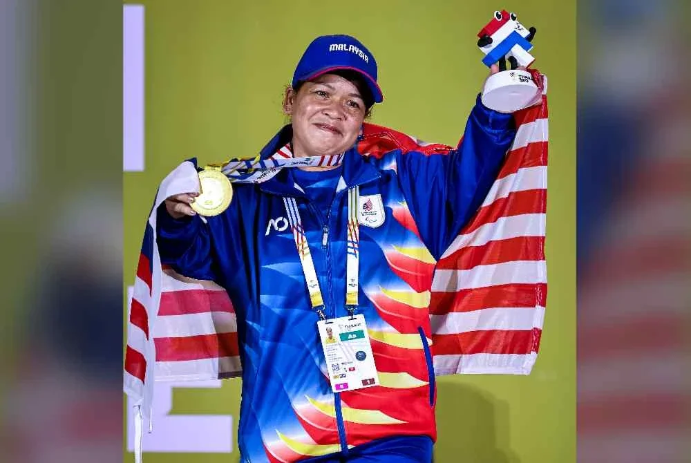 Colorine muncul juara acara wanita F40/F41 pada Sukan Para ASEAN (APG) Thailand 2025 sambil mencipta rekod kejohanan baharu. Foto Bernama 