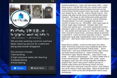 Seorang wanita kerugian RM8,800 selepas terpedaya dengan penipuan dalam talian yang menawarkan bayaran deposit serendah RM8 bagi tempahan perkhidmatan membaiki mesin basuh pada Sabtu lalu.