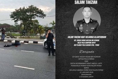 Mangsa yang menaiki motosikal jenis Yamaha Y16ZR meninggal dunia selepas terbabit dalam nahas ketika dalam perjalanan untuk memulakan tugasan. Foto Media Sosial