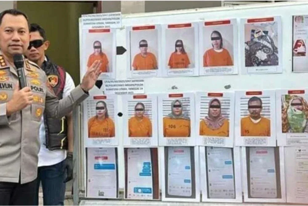 Pihak berkuasa mendedahkan kegiatan pemerdagangan bayi di Medan, Indonesia baru-baru ini. Foto Agensi.