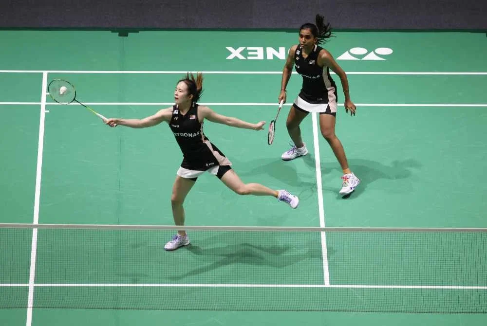 Beregu wanita negara, Pearly-Thinaah mara ke suku akhir Kejohanan Badminton Masters Indonesia 2026. Foto Bernama