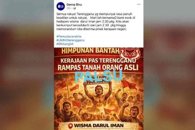 Poster tular yang dikongsikan Tengku Haphiz di laman sosialnya pada Khamis.