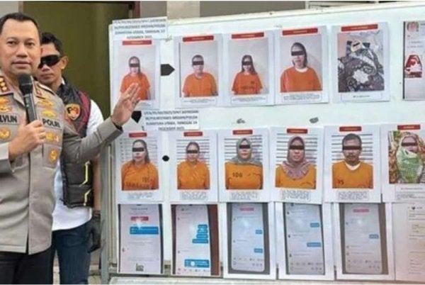 Pihak berkuasa mendedahkan kegiatan pemerdagangan bayi di Medan, Indonesia baru-baru ini. Foto Agensi.