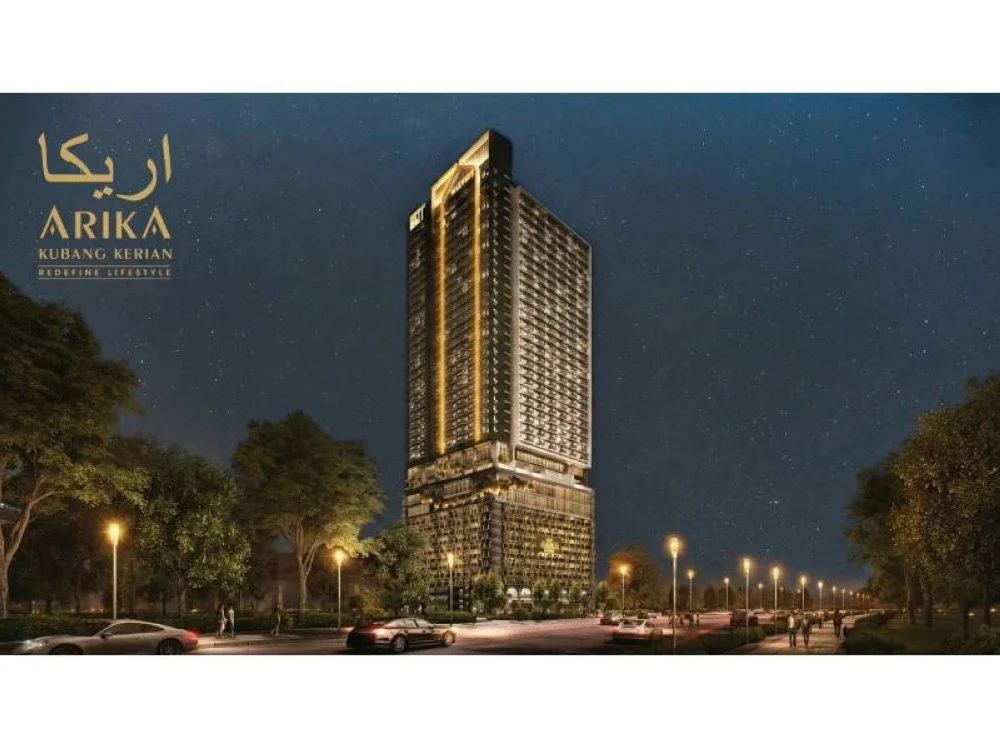 Perspektif Bangunan Arika dengan Gerbang Islam LED tertinggi. 