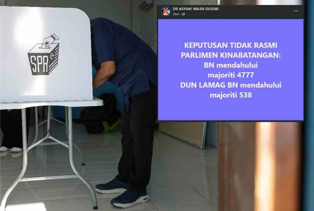 Barisan Nasional (BN) mendahului di Parlimen Kinabatangan dan Dewan Undangan Negeri (DUN) Lamag, setakat 6.30 petang Sabtu.