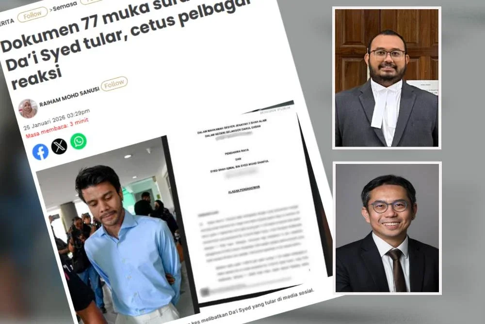 Tangkap layar laporan Sinar Harian. Gambar kecil: Alif (atas) dan Cheng Leong.