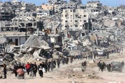 Pengusiran lebih dua juta penduduk Palestin dari Semenanjung Gaza akan mencetuskan kesan keselamatan, ekonomi dan sosial yang buruk kepada Eropah serta dunia Barat. Gambar fail 