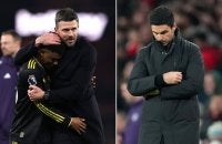 Amad (kiri) menabur garam pada luka penyokong Arsenal yang kecewa selepas The Gunners tewas di Stadium Emirates. FOTO: Agensi 