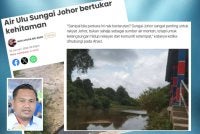 Kejadian pencemaran Sungai Johor dilaporkan berlaku lagi, kira-kira tiga bulan selepas insiden sama menjejaskan bekalan air di sekitar Johor Bahru. Gambar kecil: Mohamad Fazli