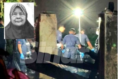 Fatimah (gambar kecil) ditemukan rentung dalam kebakaran sebuah rumah di Jalan Tok Guru pada Ahad.
