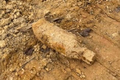 Bom jenis Aerial yang ditemui di ladang kelapa sawit. Foto: PDRM