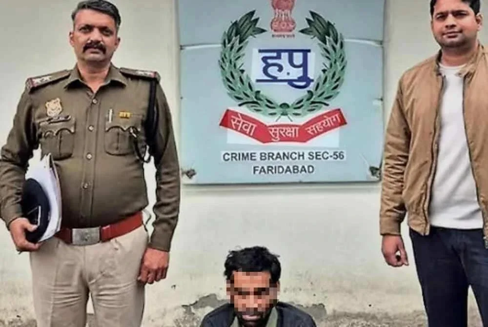 Suspek telah ditahan polis Faridabad untuk siasatan lanjut. Foto Agensi