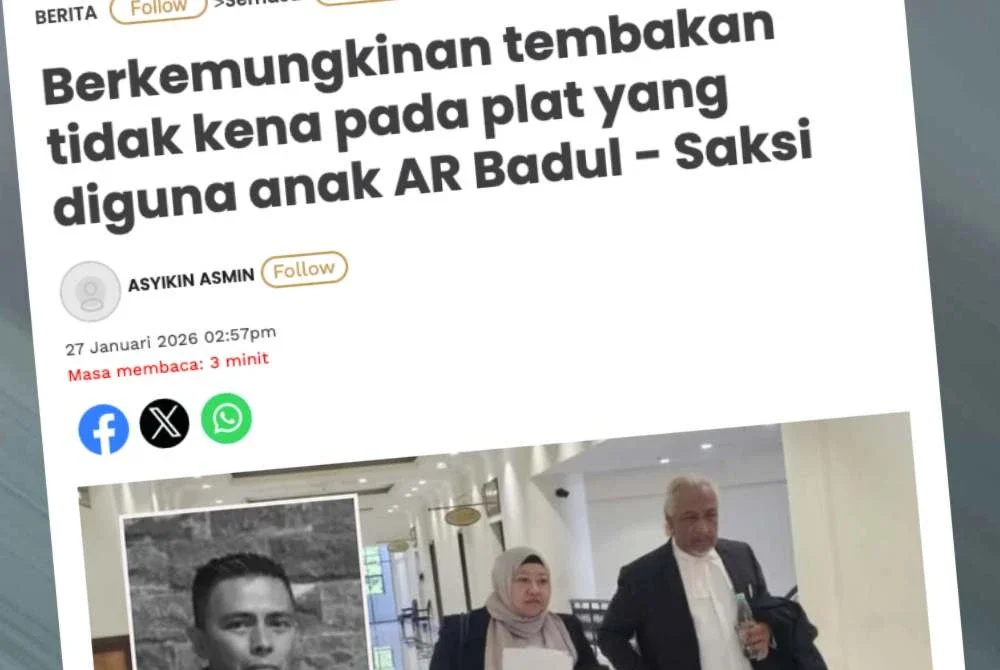 Laporan Sinar Harian pada Selasa berhubung insiden ertembak anak AR Badul semasa melakukan demonstrasi di Kem Lok Kawi, enam tahun lalu, 