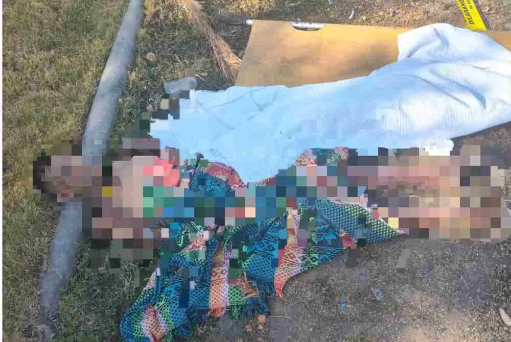 Lelaki ditemukan meninggal dunia di tepi jalan dekat sebuah pasar raya di Sungai Petani. Foto PDRM