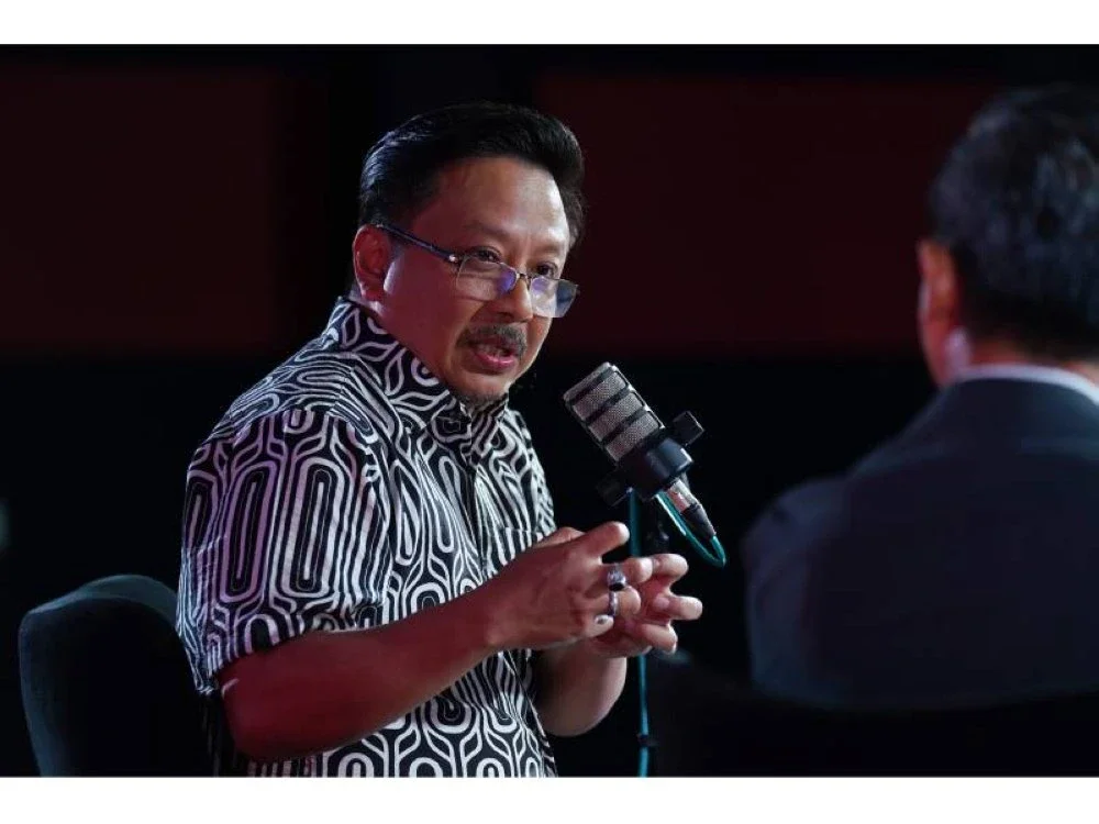 Saiful Zaini ketika program Interviu bertajuk Dua Kosong Dua Enam: Air Semakin Baik dihoskan oleh Haizir Othman yang diadakan di Studio F Karangkraf. / Foto: Sinar Harian / Mohd Halim Abdul Wahid