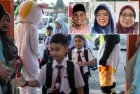Kerajaan bersetuju untuk tidak melaksanakan ujian diagnostik khas bagi kemasukan ke Tahun Satu bagi murid berusia enam tahun bagi mengelakkan bebanan, selain mempermudah pelaksanaan sistem pendidikan. Gambar kecil: Dari kiri, Wan Muhamad A'athif, Nur Hidayu dan Rosnini.