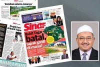 Laporan Sinar Harian mengenai penternakan babi di Bukit Tagar, Hulu Selangor. Gambar kecil: Mohd Hasnizan