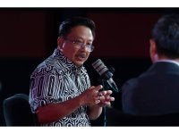 Saiful Zaini ketika program Interviu bertajuk Dua Kosong Dua Enam: Air Semakin Baik dihoskan oleh Haizir Othman yang diadakan di Studio F Karangkraf. / Foto: Sinar Harian / Mohd Halim Abdul Wahid