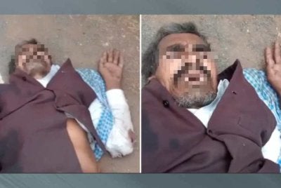 Seorang lelaki berusia 60 tahun parah selepas dipukul dan diseret di belakang motosikal. Foto NDTV