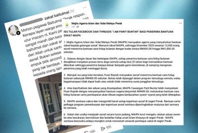 Kenyataan MAIPk menjelaskan mengenai isu yang tular di media sosial membabitkan seorang warga emas.