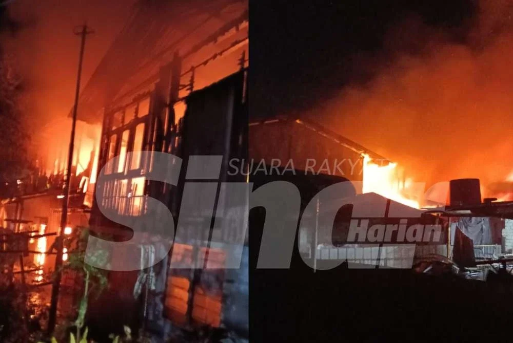 Tindakan pantas anggota berjaya mengawal api daripada merebak ke rumah lain.