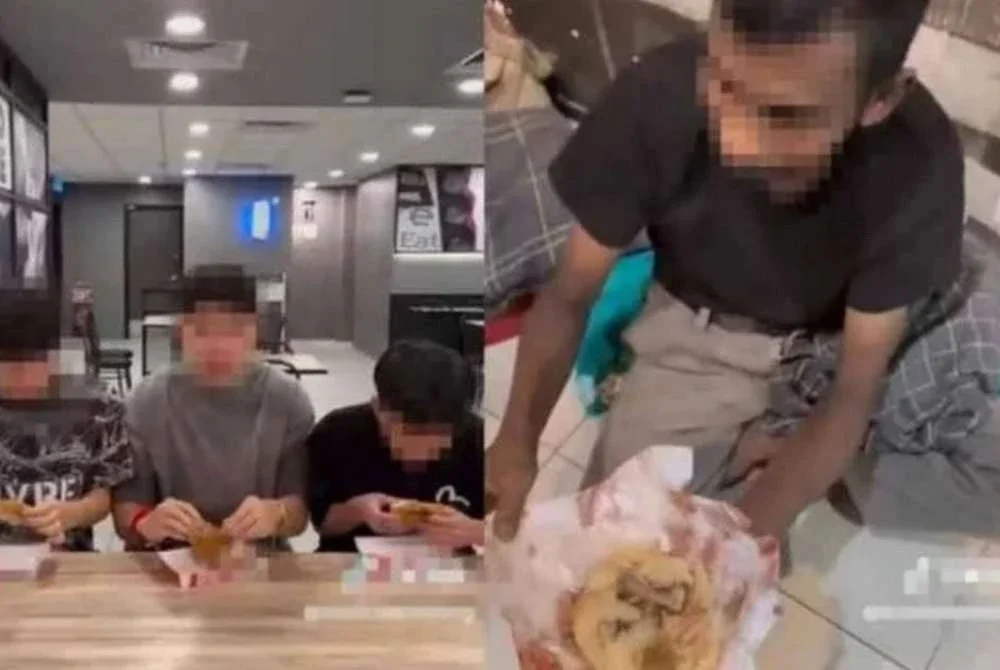 Sebelum ini, tular menerusi media sosial video berdurasi lebih satu minit memaparkan tiga remaja lelaki memberikan nasi bersama tulang ayam kepada seorang gelandangan yang tidur di kaki lima.
