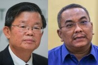 Muhammad Sanusi (kanan) membidas kenyataan Ketua Menteri Pulau Pinang, Chow Kon Yeow yang menyifatkan tuntutan Kedah terhadap Pulau Pinang sama seperti tuntutan waris Sulu ke atas Sabah.