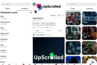 Paparan suapan (feed) kelihatan sama seperti Instagram dan X.