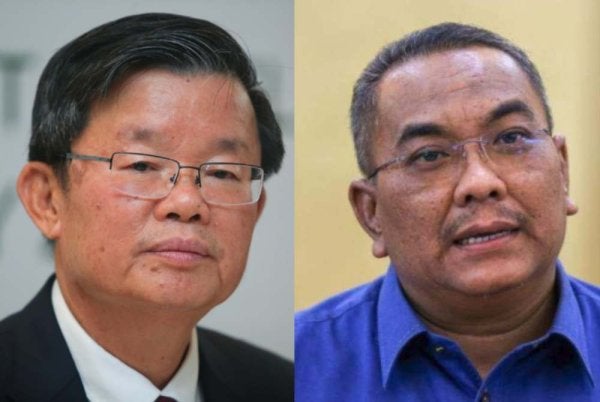 Muhammad Sanusi (kanan) membidas kenyataan Ketua Menteri Pulau Pinang, Chow Kon Yeow yang menyifatkan tuntutan Kedah terhadap Pulau Pinang sama seperti tuntutan waris Sulu ke atas Sabah.