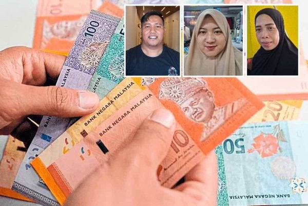 Pengukuhan nilai ringgit Malaysia berbanding rupiah Indonesia kini menjadi khabar gembira buat pekerja dari negara jiran itu. Gambar kecil dari kiri: Mohamad Agung, Sri Yolanda dan Wasitah