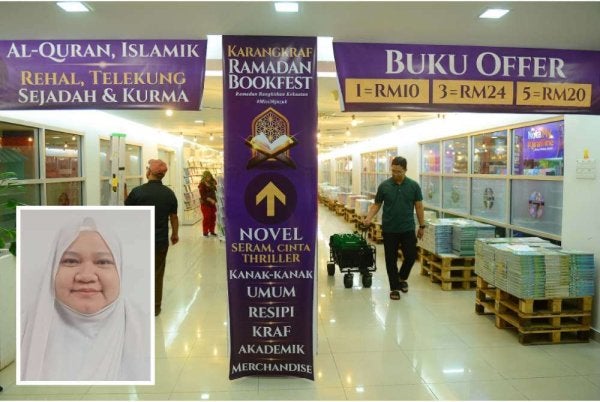 Karangkraf Ramadan Bookfest bakal temui pengunjung bermula Jumaat. Gambar kecil: Nurul Farehah