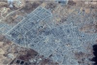 Imej satelit dikeluarkan Vantor menunjukkan keadaan kemusnahan di Rafah, selatan Gaza. Foto AFP