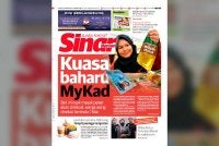 Muka depan Sinar Harian pada Jumaat.