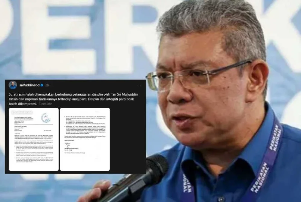  Saifuddin dan tangkap layar hantarannya di Threads pada Ahad.