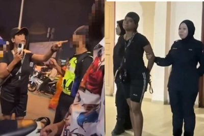 Menimbulkan kekecohan dan bertengkar dengan peniaga menjadi punca Inspektor Sheila ditahan di Batu Caves.