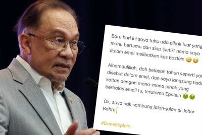 Anwar membuat hantaran ringkas di Facebook pada Ahad. Foto: Bernama 