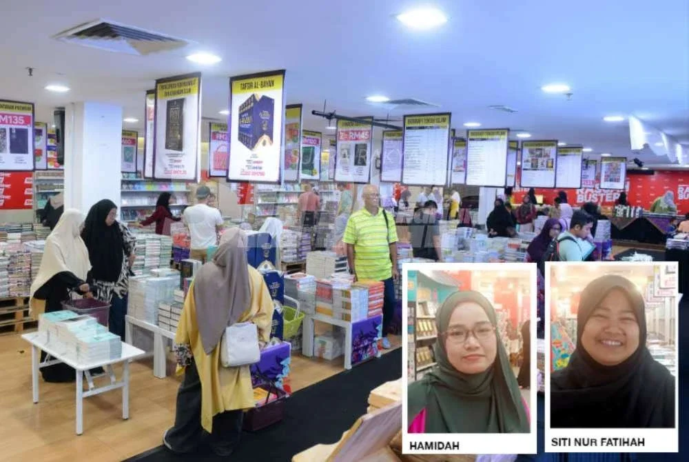 Orang ramai tidak melepaskan peluang mendapatkan buku terbaru dengan harga berpatutan di Kompleks Karangkraf, Shah Alam.