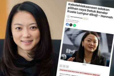 Hannah menjawab bantahan yang dipercayai berkaitan tindakannya mengarahkan kementeriannya menjalankan kajian kebolehlaksanaan bagi mengadakan pilihan raya Datuk Bandar Kuala Lumpur.