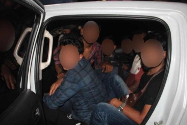 Antara warga asing yang disyaki diseludup masuk ke negara ini turut ditahan.