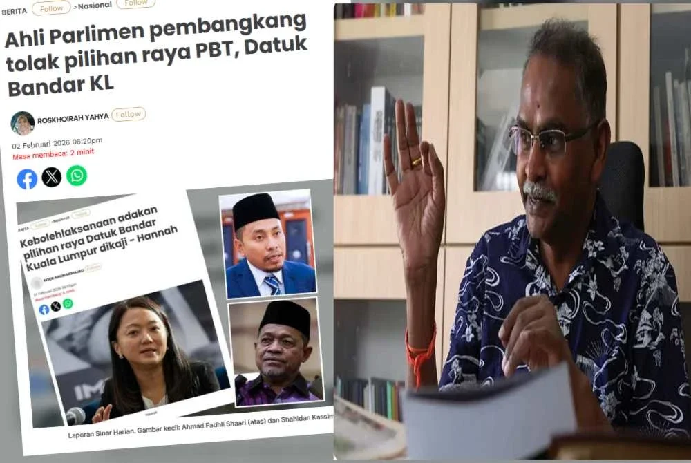 Laporan Sinar Harian. Gambar kecil: Manimaran