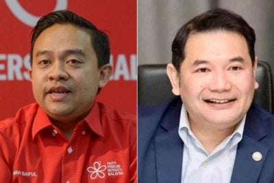 Wan Saiful (kiri), Rafizi Ramli