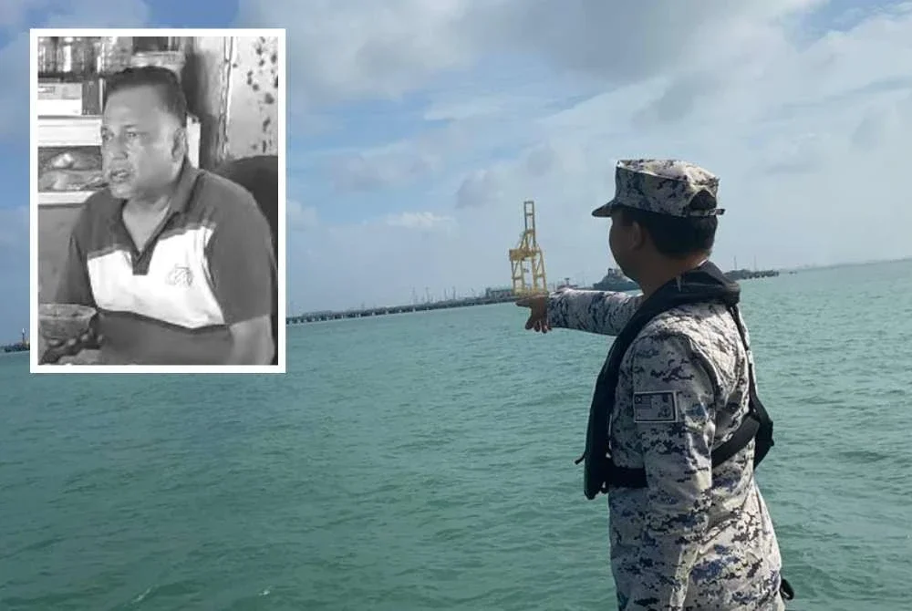 Usaha mencari dan menyelamat nelayan tempatan yang dikhuatiri hilang selepas insiden pelanggaran bot di perairan Pengerang dilakukan sejak 1 Februari lalu. Gambar kecil: Mustaffa 