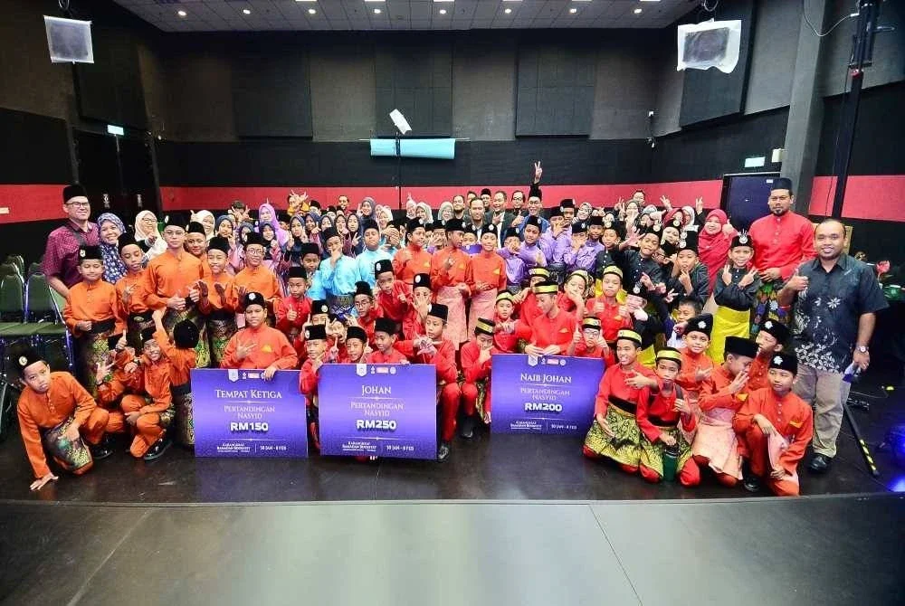 Sembilan sekolah menyertai Pertandingan Nasyid Sekolah Rendah sempena Karangkraf Ramadan Bookfest di Studio F Karangkraf pada Khamis. Foto: SINAR HARIAN/ASRIL ASWANDI MOHD SYUKUR
