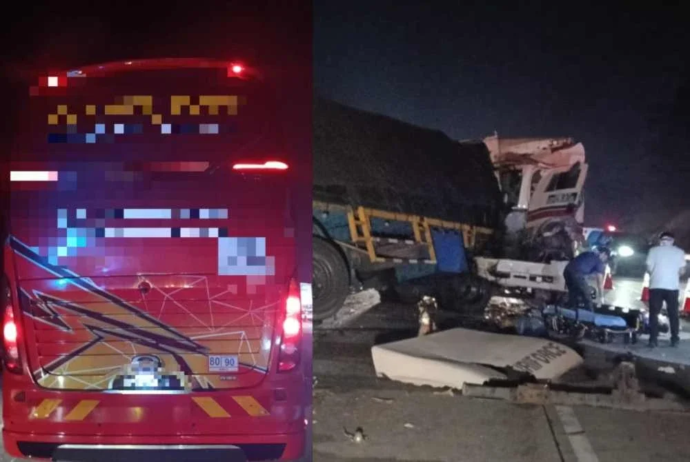 Kemalangan maut membabitkan tiga kenderaan di Kilometer 433 Lebuhraya PLUS arah selatan berhampiran Rawang awal pagi tadi dipercayai berpunca daripada sebuah bas ekspres melanggar bahagian belakang sebuah treler.