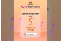 Orang ramai boleh membuat semakan kelayakan di portal rasmi SARA.