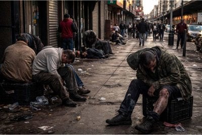 Ilustrasi yang dijana AI menunjukkan suasana di kawasan berkenaan.