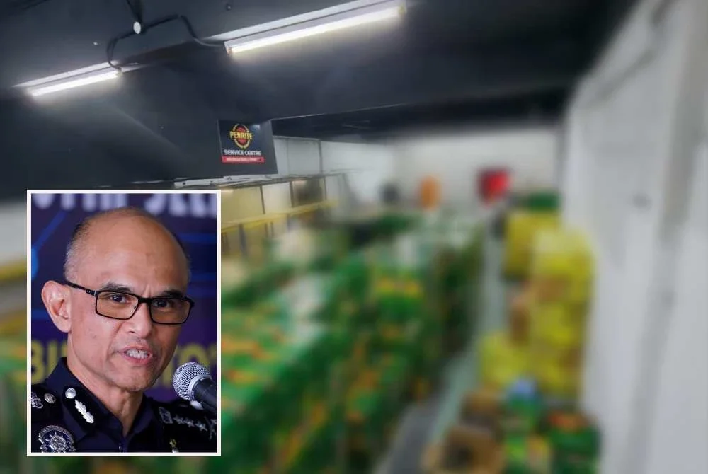 Pelbagai jenis minuman keras dirampas polis dalam serbuan di sebuah stor di Subang Jaya Rabu lalu. Gambar kecil: Shazeli Foto: Polis Selangor